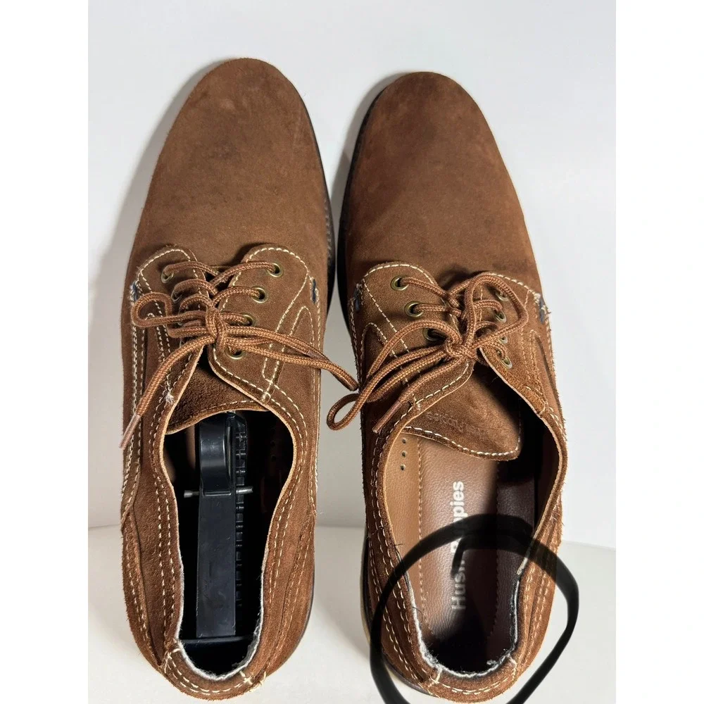 Hush Puppies Mens 11.5 Brown Suede HPO2Flex Oxford Shoes HM01253-238